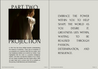 Page from the projection workbook titled 'Projection' with text and a black and white image of a person.